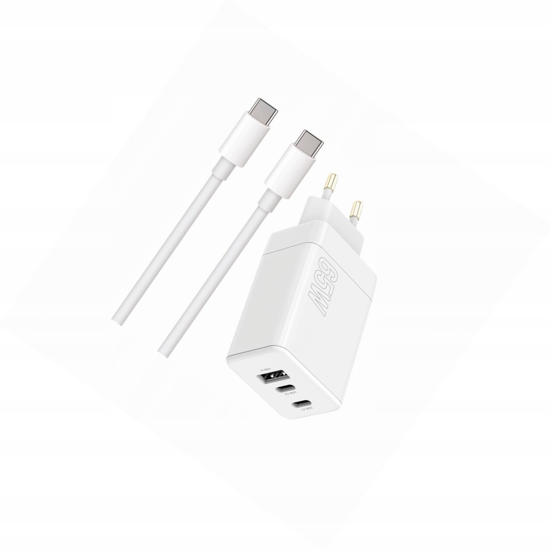 Szybka ładowarka 65W z długim kablem 2m 3 wejścia do iPhone 16 Pro Max
