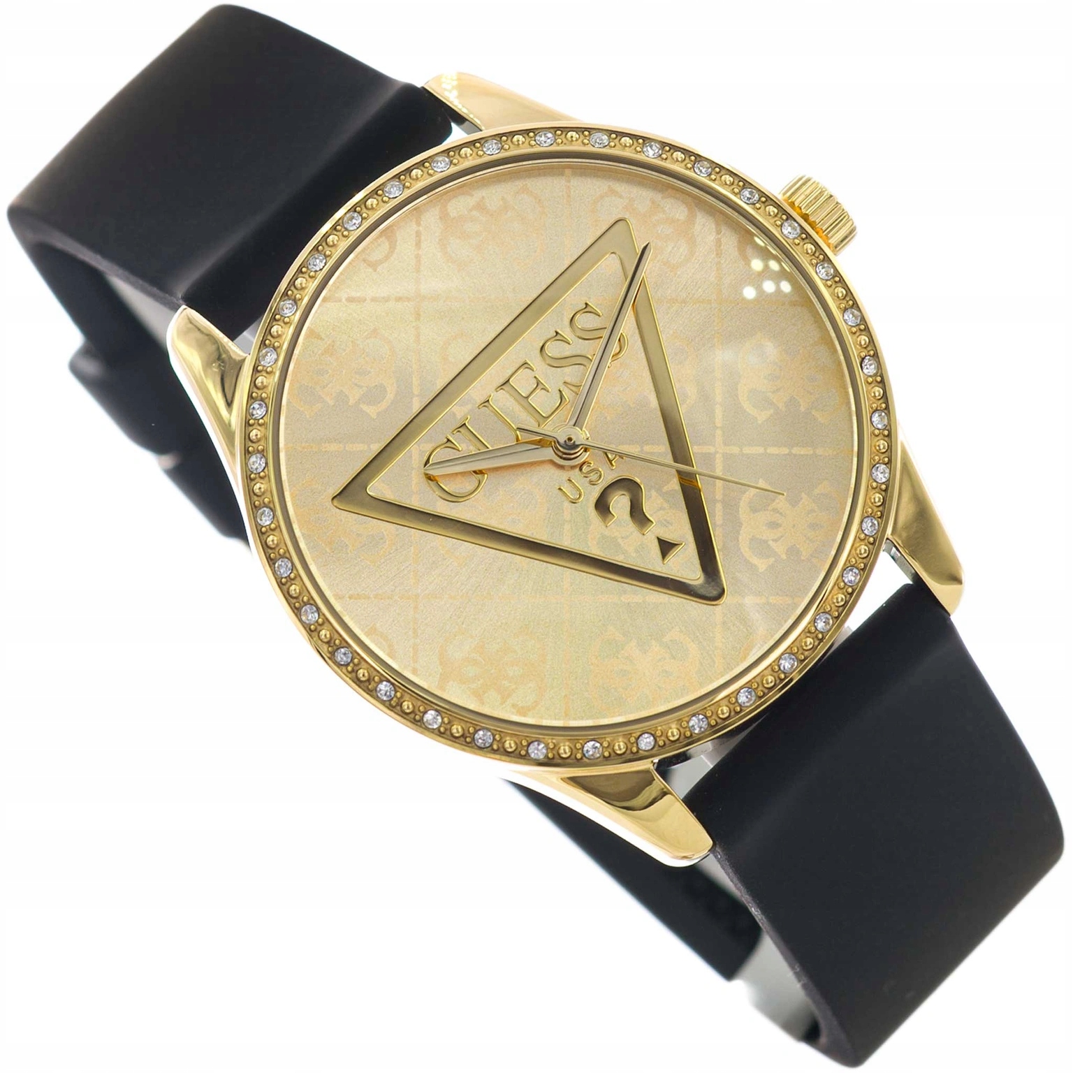 Dámské Hodinky Guess GW0942L2 Roxy Černé Zirkony Logo