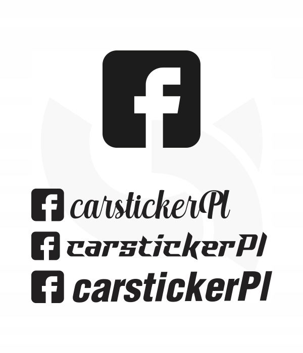 Naklejki FB facebook fanpage własny tekst 15cm