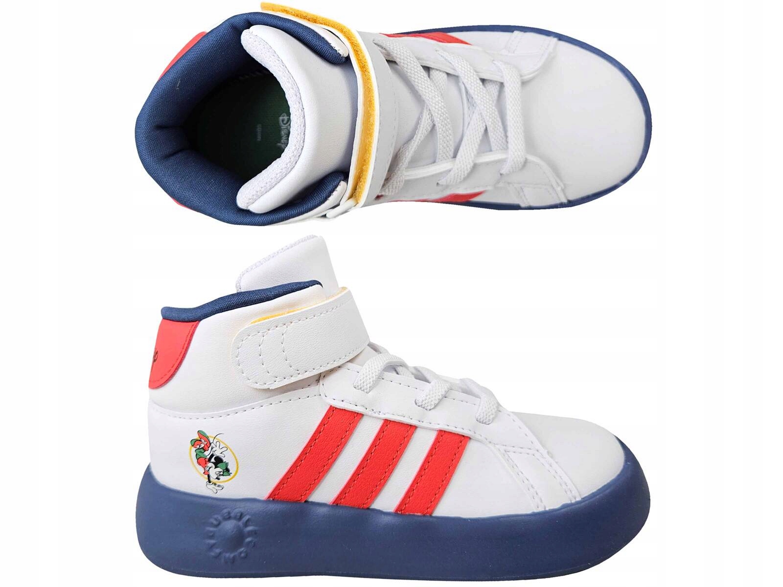 Adidas Grand Court Mickey MID 4095 Buty Trampki Wysokie Rzep Myszka Mickey