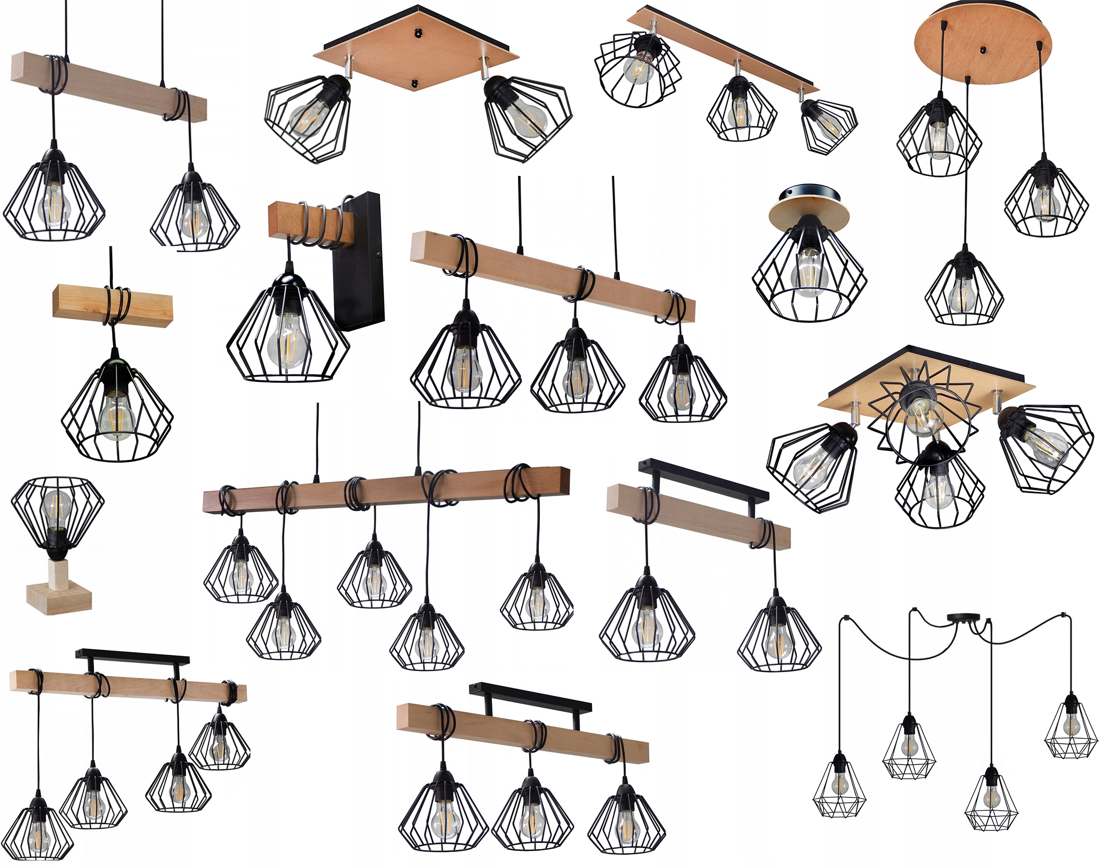 LAMPA PLAFON SUFITOWY 4PR LED DREWNO DRUCIAK Rodzaj plafon