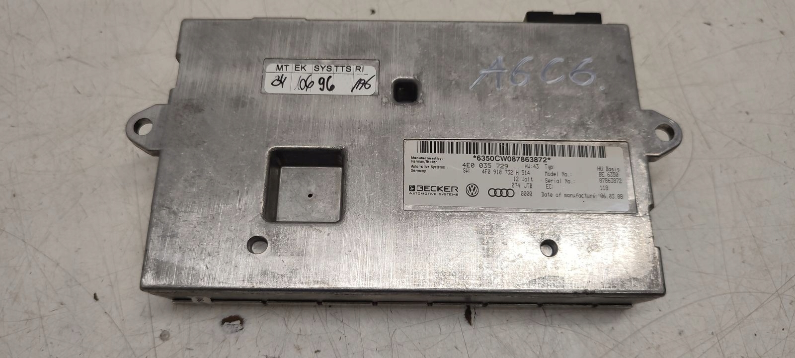 module navigation devices control unit Audi A6 C6 3,0 TDI Allroad