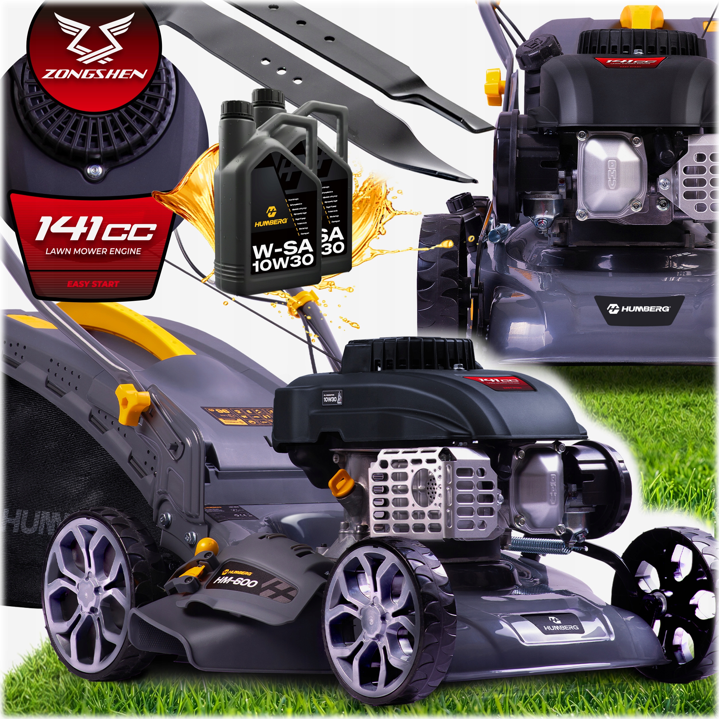 Výkonná Benzínová Sekačka S Pohonem 40 cm Zongshen 141cc Olej Model 2026