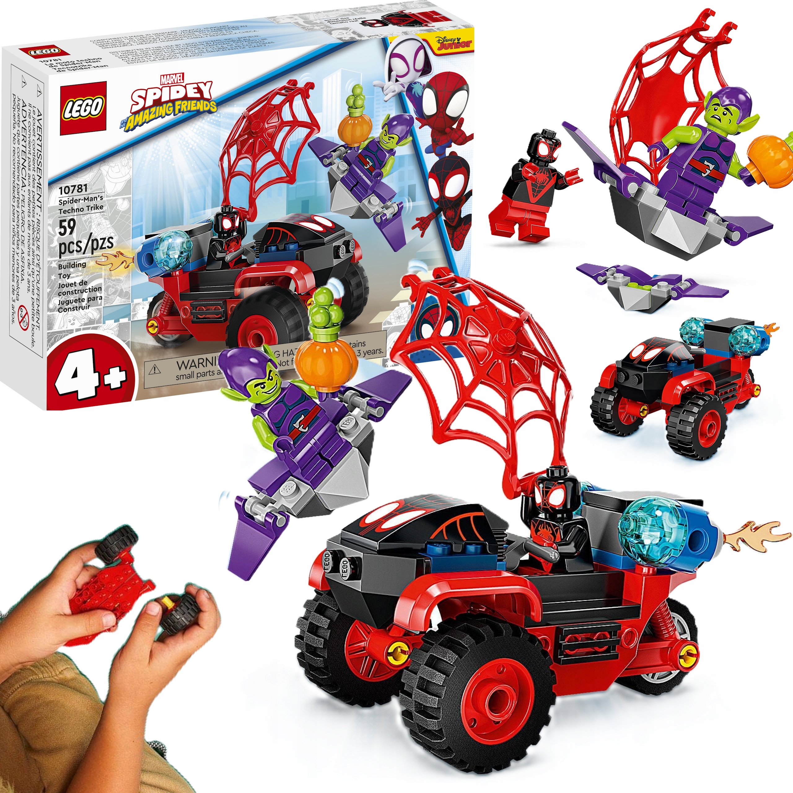 Klocki Lego 10781 Marvel Technotrójkołowiec Spider-mana Pojazd Auto
