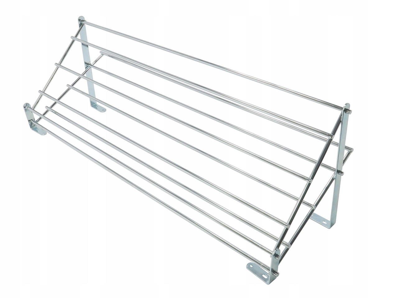 Police Na Boty Montovaná Na Přední Dveře Do Skříně 80 CM 2 Řady Chrom S-6143