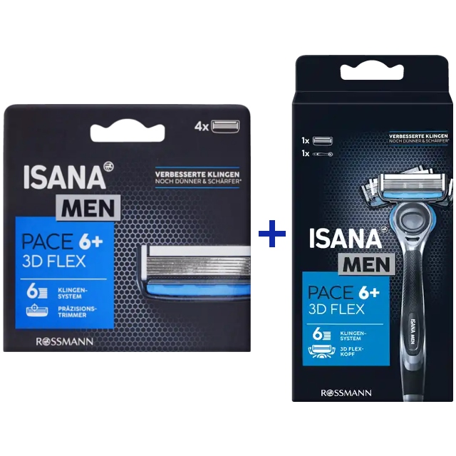 Isana Men Pace 6+ Náplně Holicí Strojek