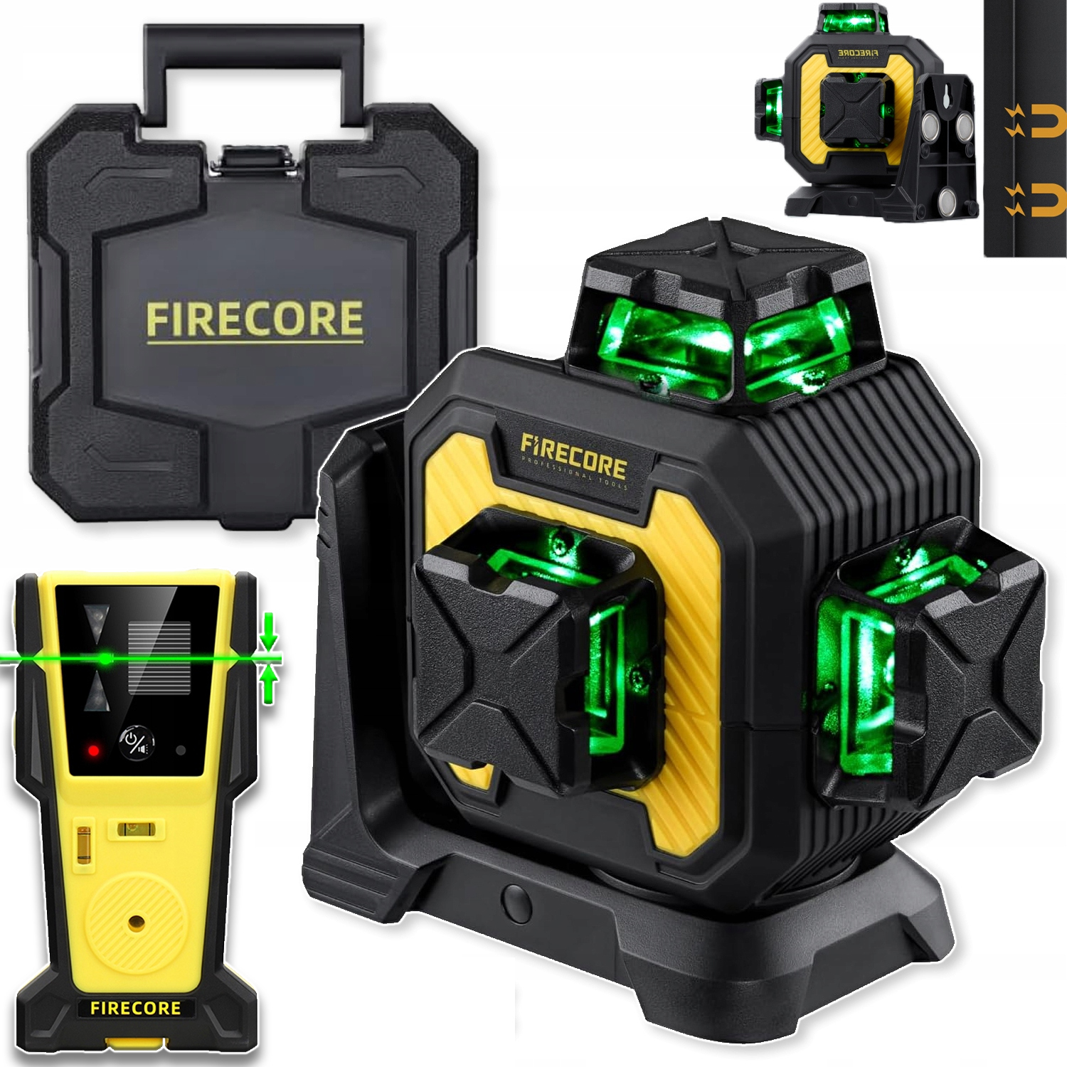 12 Linii Niwelator Laserowy Poziomica Laserowa Krzyżowa Cyfrowa Odbiornik
