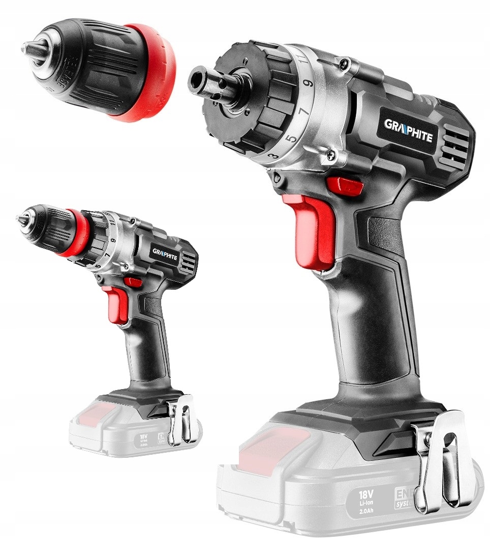 GRAPHITE Wiertarko-wkrętarka aku + 2Ah 18 V Marka Graphite