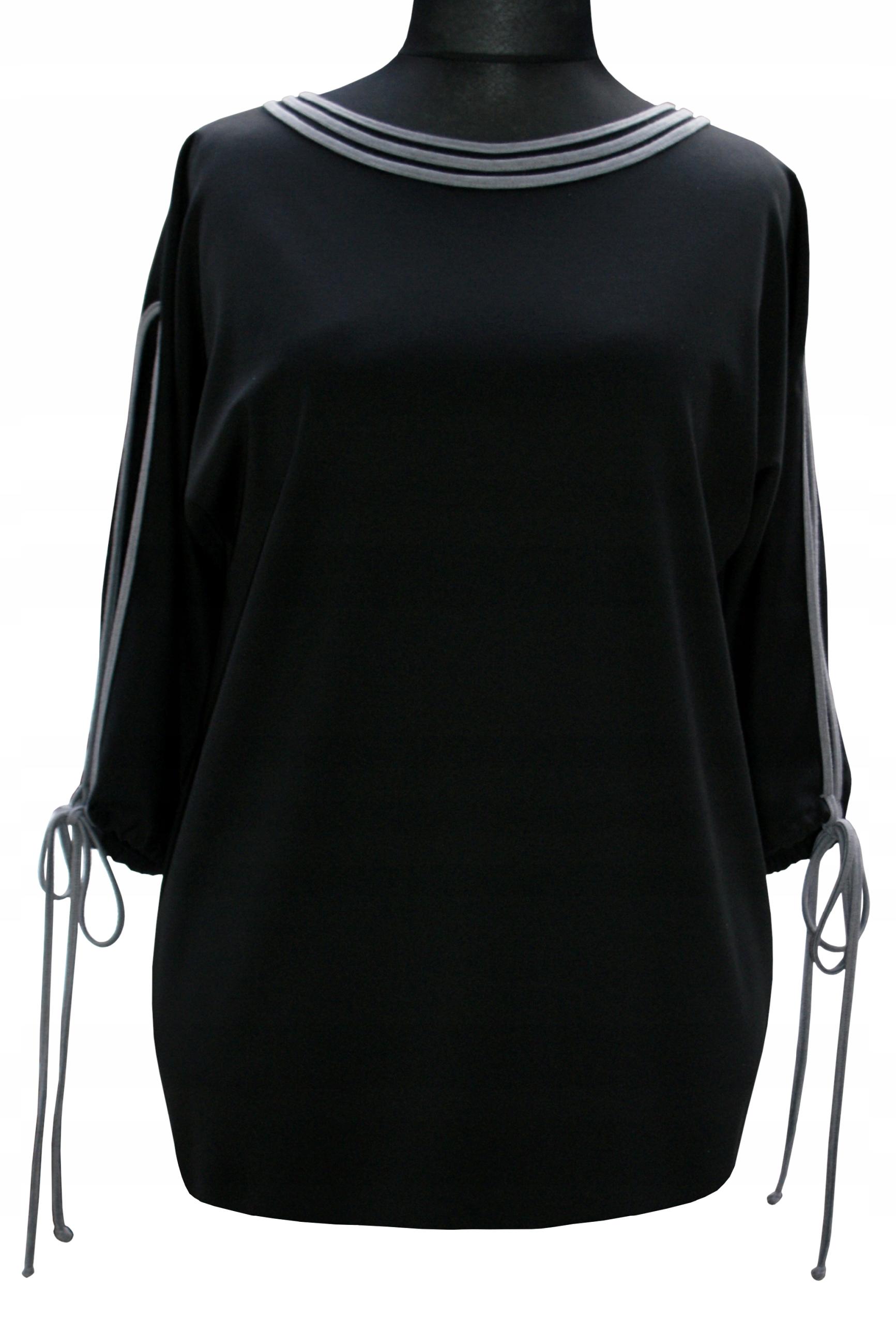 

Tunika Bluza dresowa dzianinowa tuba czarna r 44