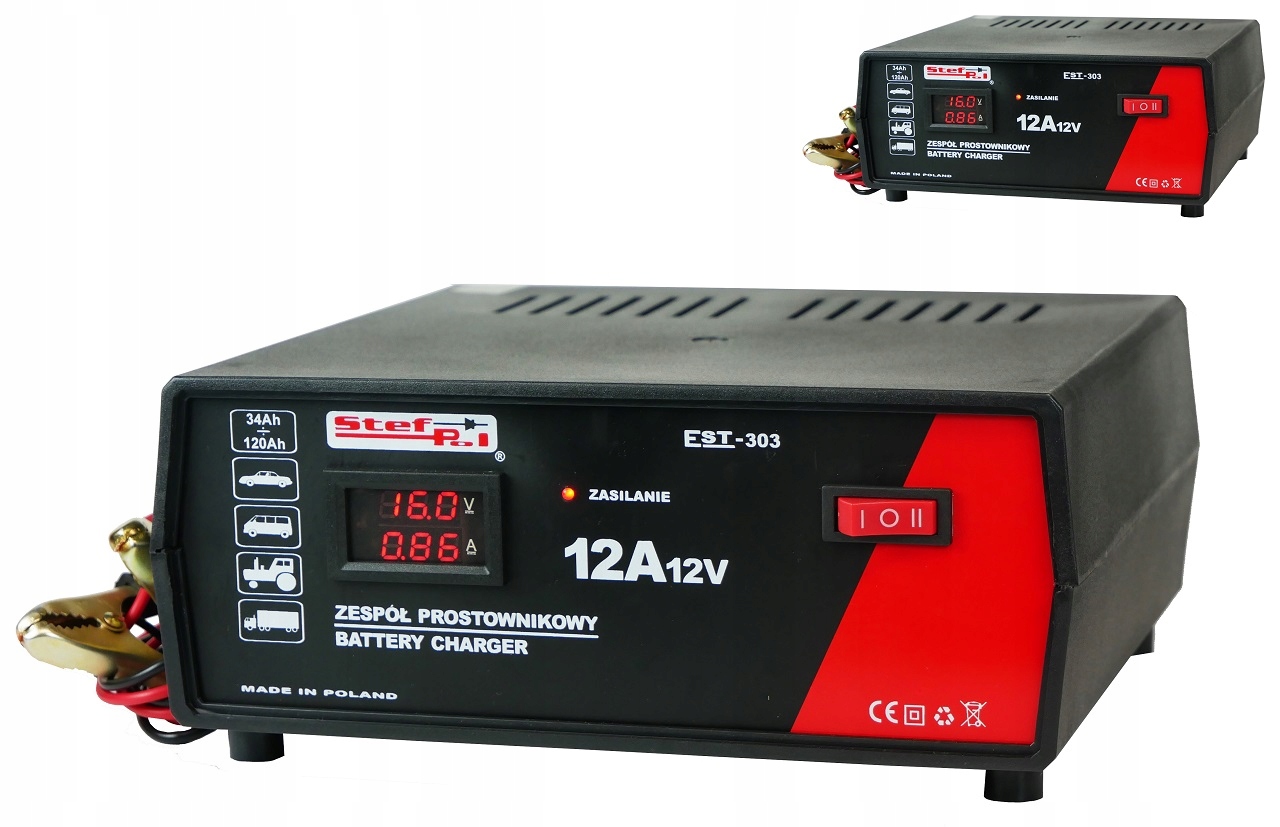 ВЫПРЯМИТЕЛЬ STEF-POL EST-303 12V 12A