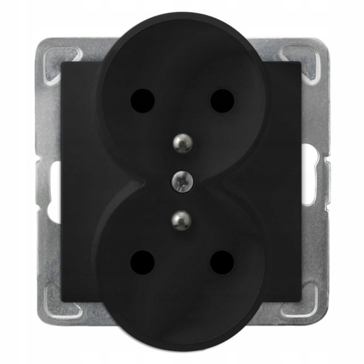 

Impresja Gniazdo podwójne z uziemieniem bez ramki