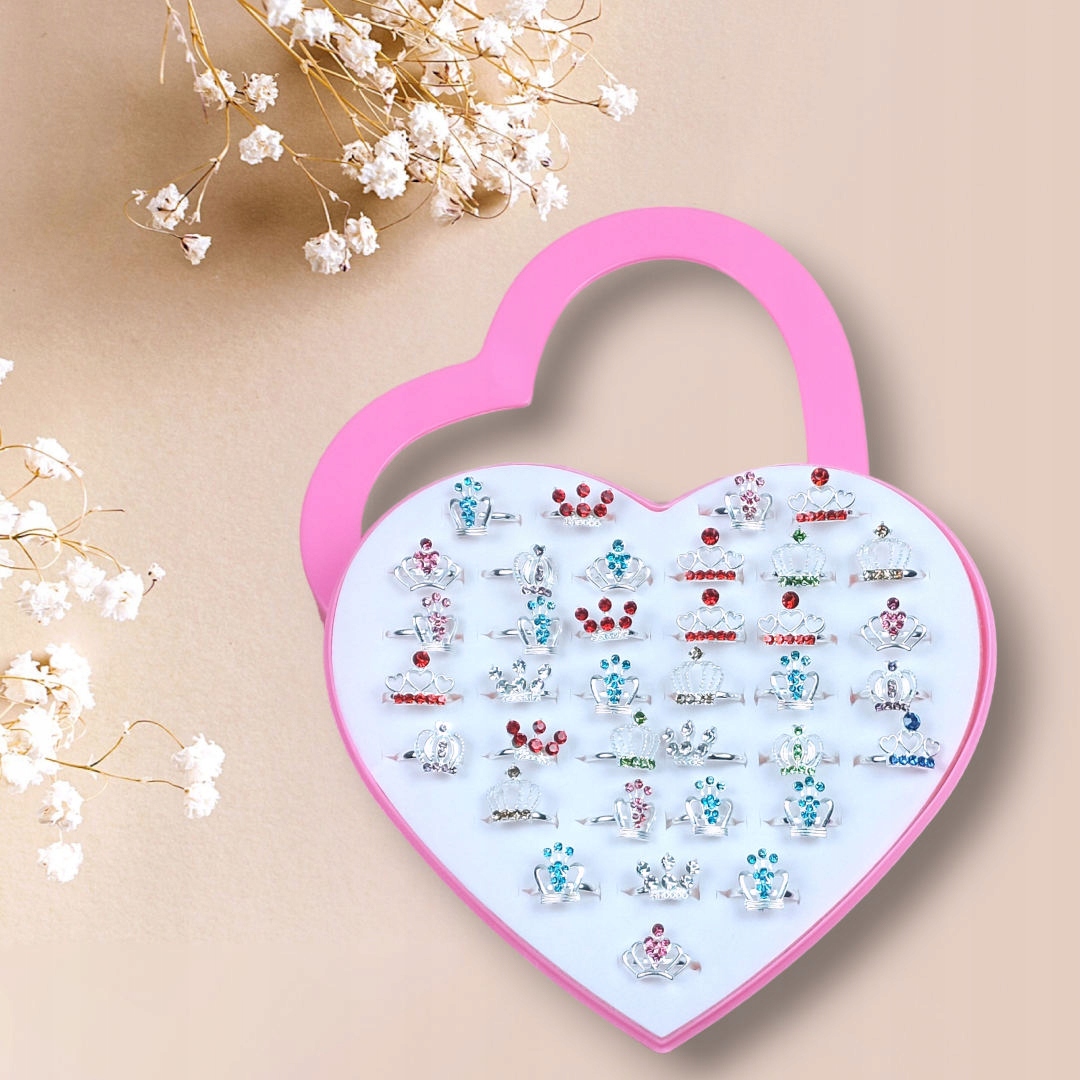 ZESTAW PIERŚCIONKI DLA DZIEWCZYNKI BIŻUTERIA 36szt EAN (GTIN) 5905701600335