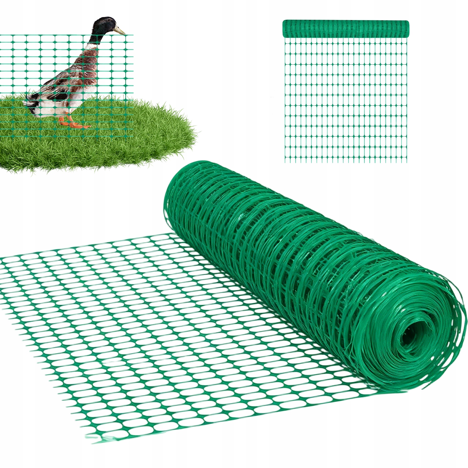 Siatka Rabatowa Ogrodzeniowa 30M Dla Drobiu Plastikowa Trwała Oczko 65X35MM