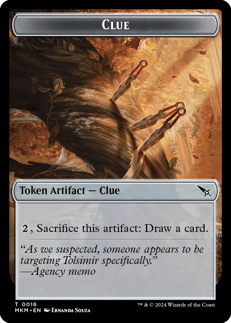 Mtg 5x Clue Token