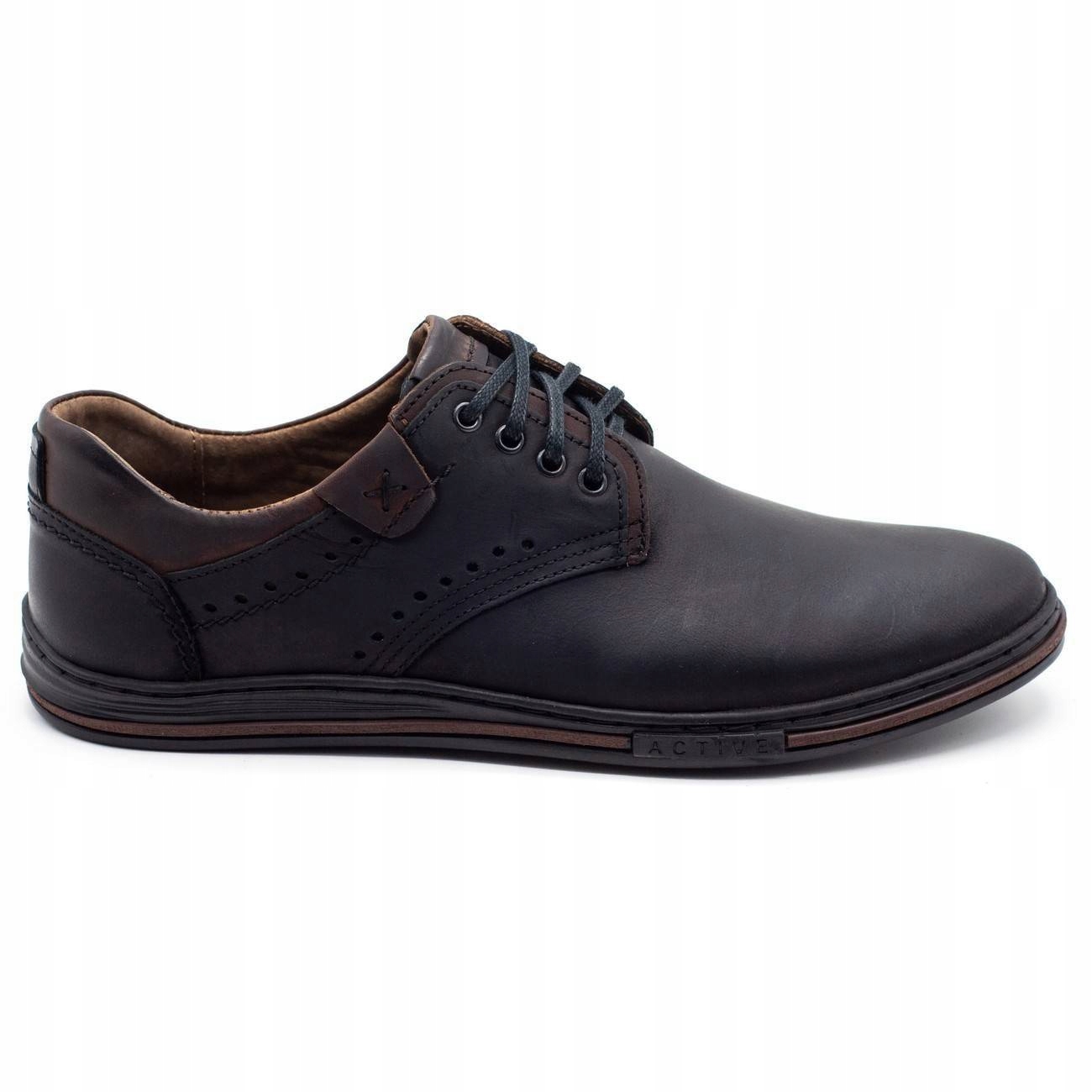 

Buty Męskie Polskie Skóra Casual 402 Czarny 42