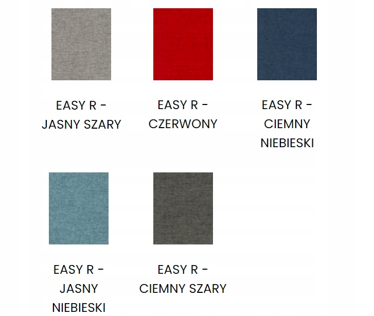 Kolor tapicerki dla krzesła Easy