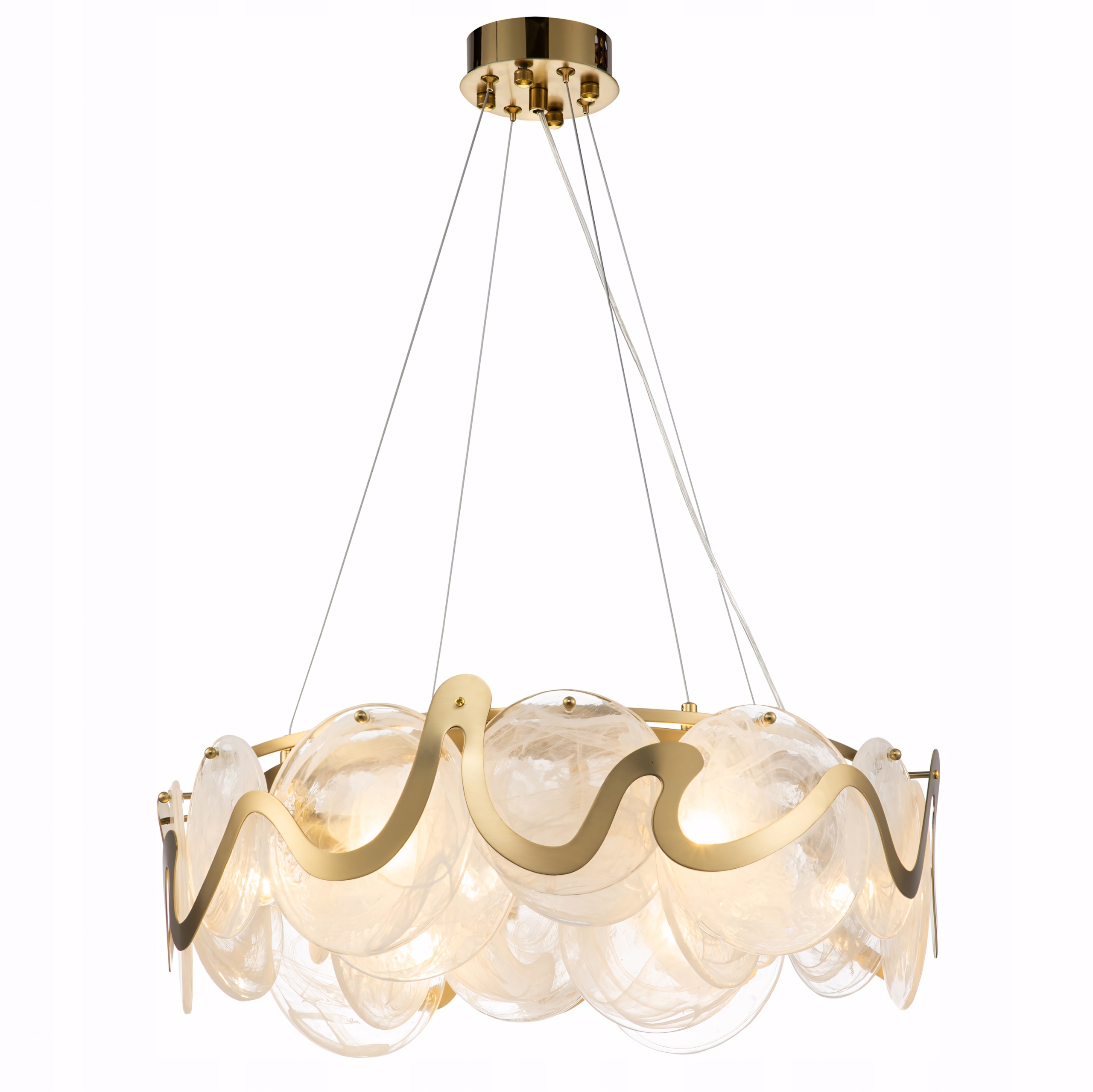 Lampa Wisząca Sufitowa Toolight Złota Szczotkowana