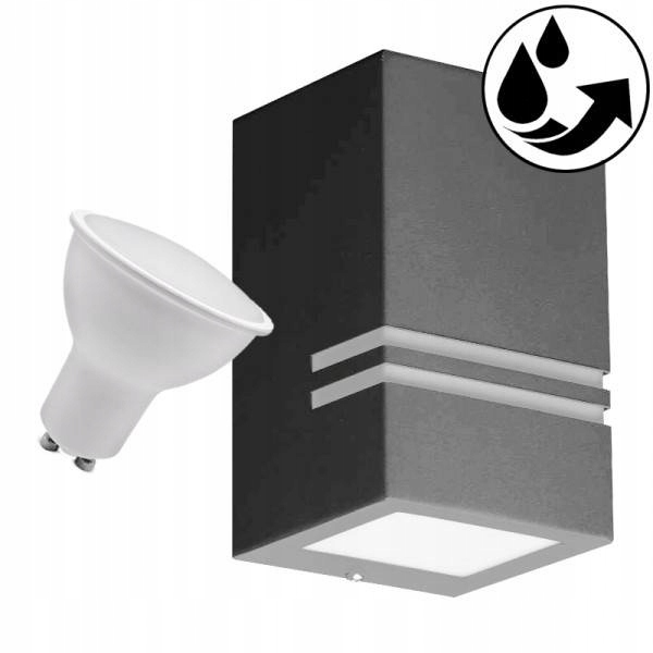 Stylová Fasádní Lampa Zahradní Nástěnná Lampa Šedá