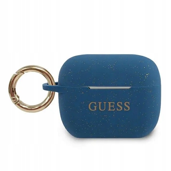 Etui Guess Silicone Glitter na AirPods Pro niebieskie Guess