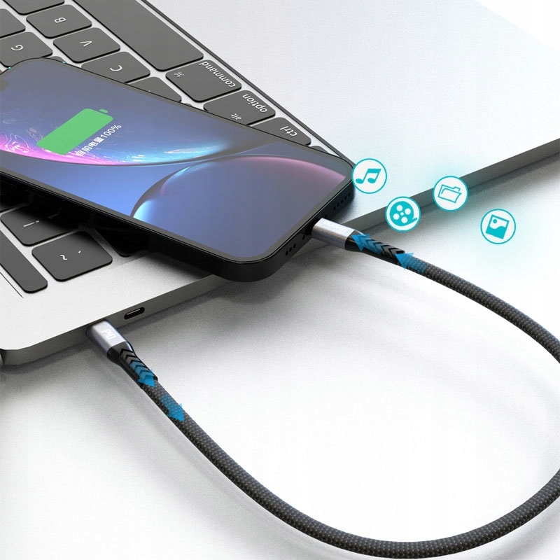 Krótki Kabel USB-C Lightning do Apple CarPlay 23cm - Sklep, Opinie