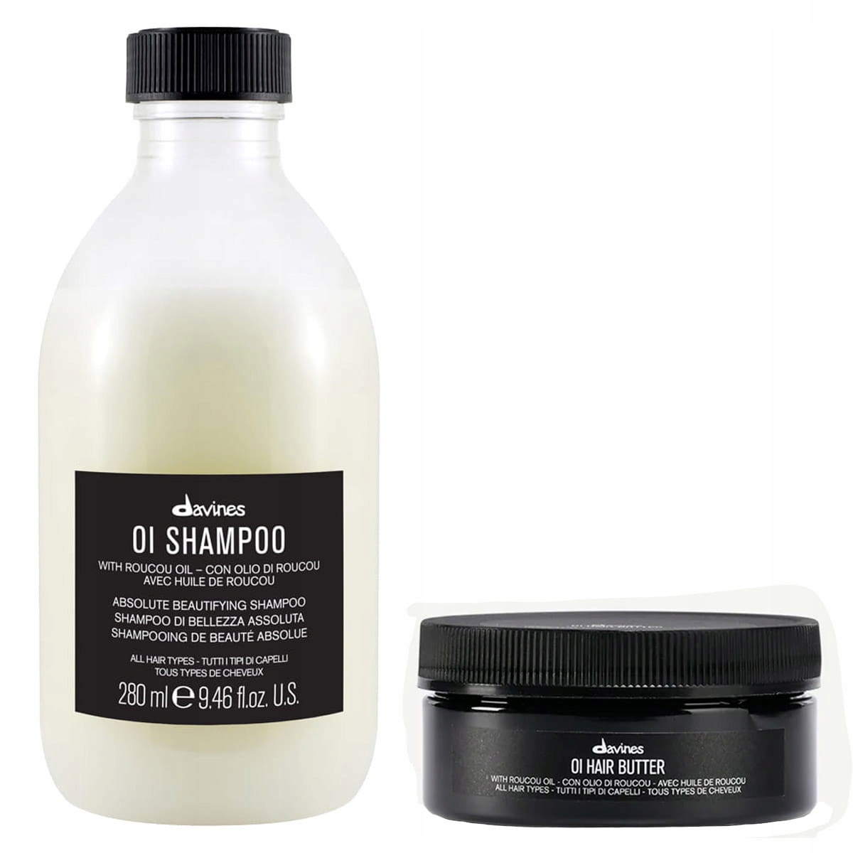 Davines Oi sada pro vyhlazení a výživu vlasů šampon 280, máslo 75