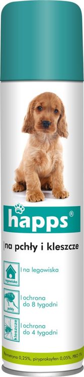 

Happs spray na pchły kleszcze 250ml aerozol psa