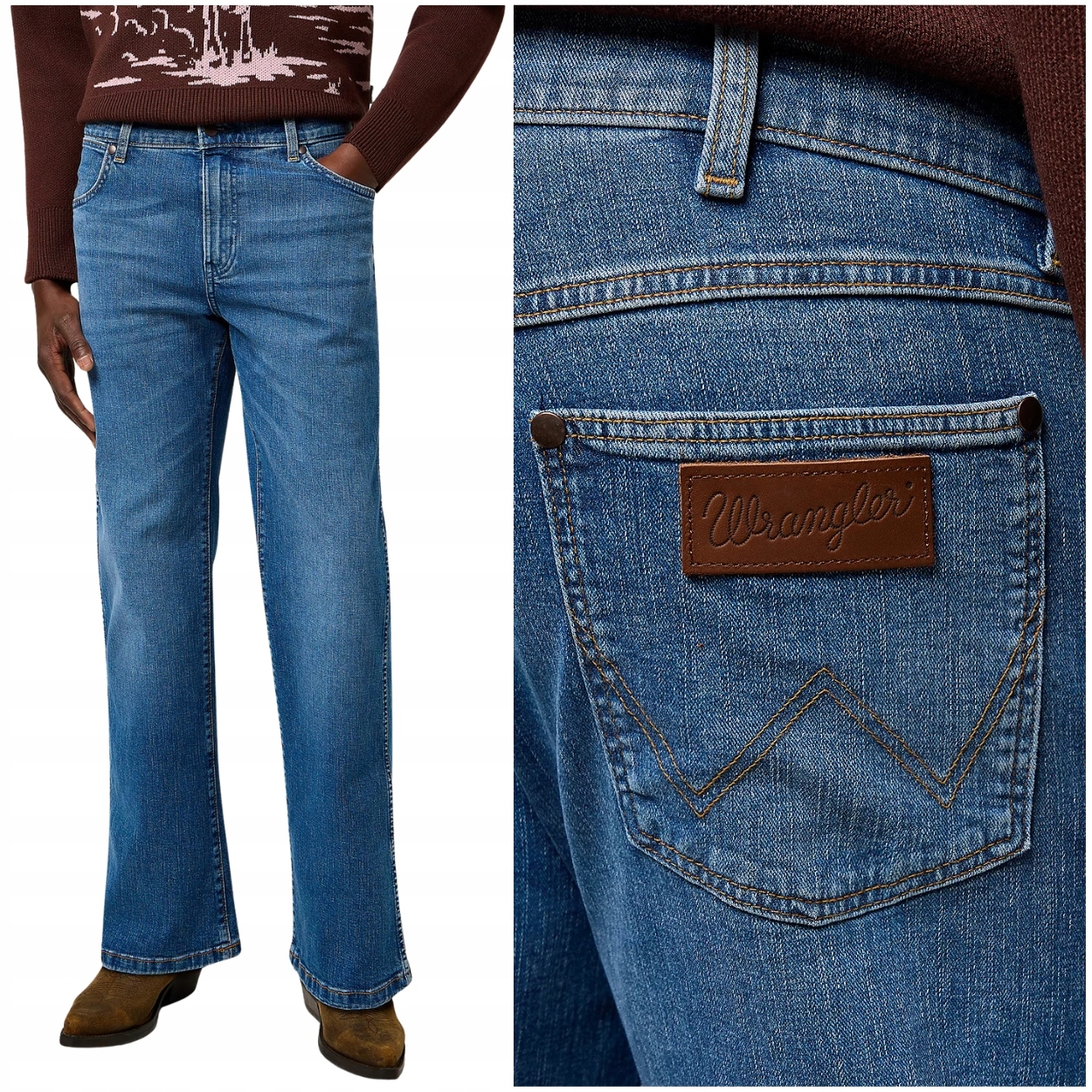Wrangler Loose Boot loose fit, rozšířené volné džínové kalhoty W33 L30