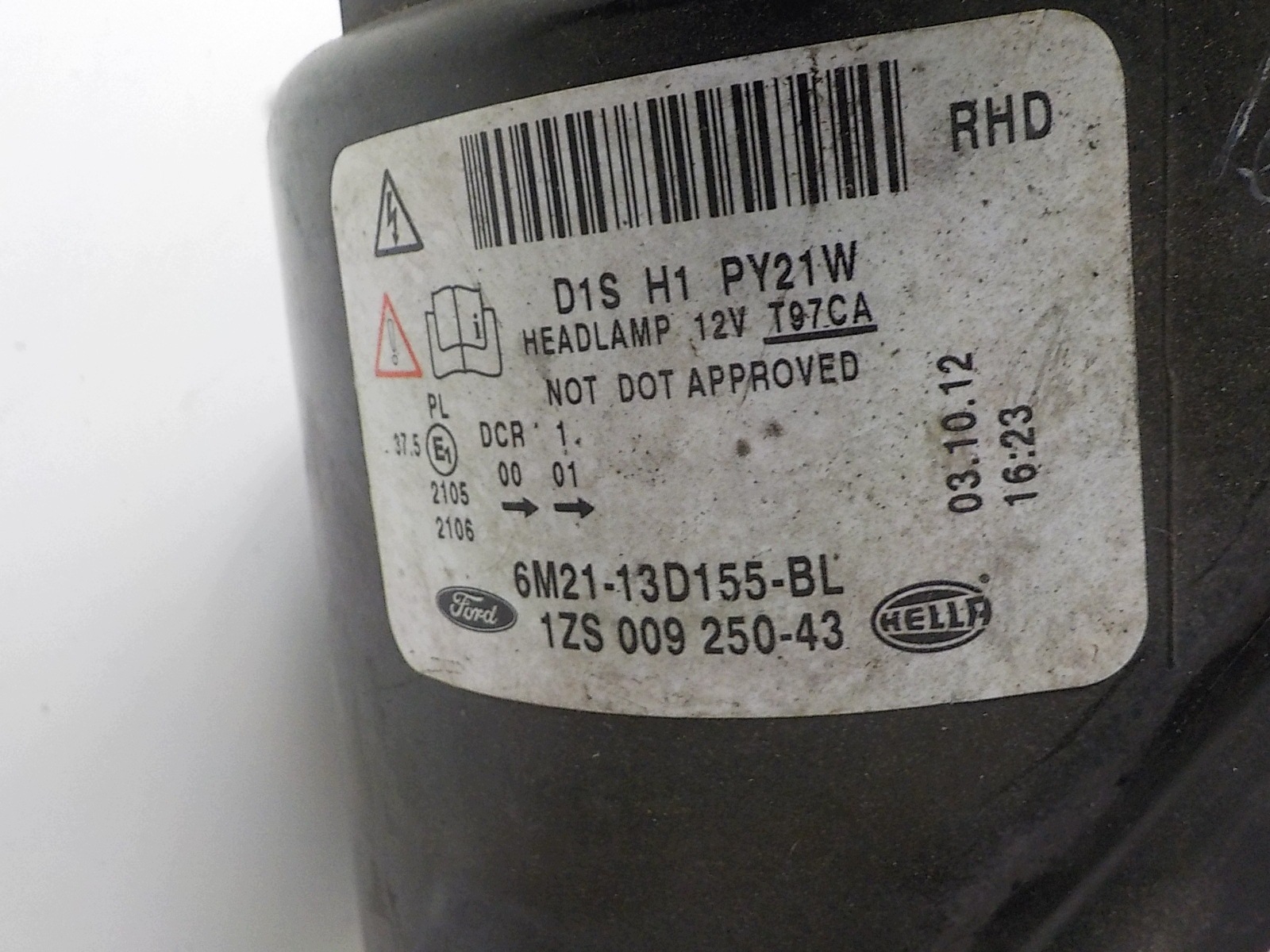 FORD S-MAX and MK1 XENON light left front front UK 6M21-13D155-BL
