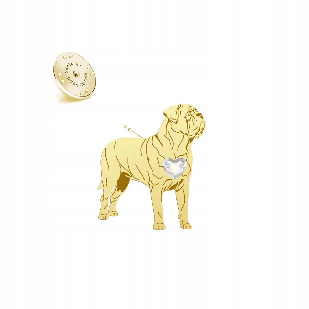 Odznak Dog de Bordeaux 925 Dárek Šperky Dedikace Bonus