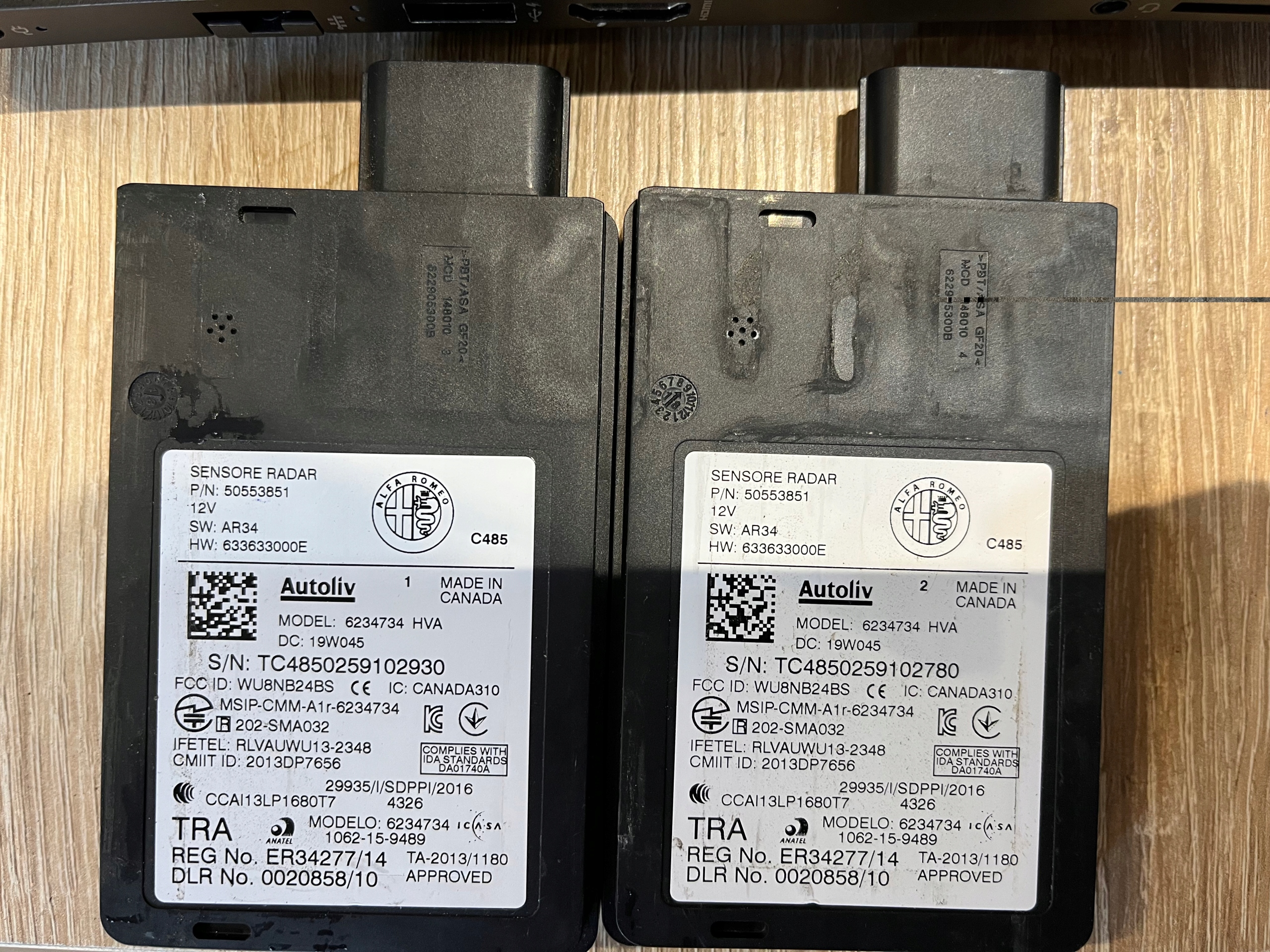 506 ALFA ROMEO GIULIA STEVIO РАДАР МОДУЛЬ 50553851