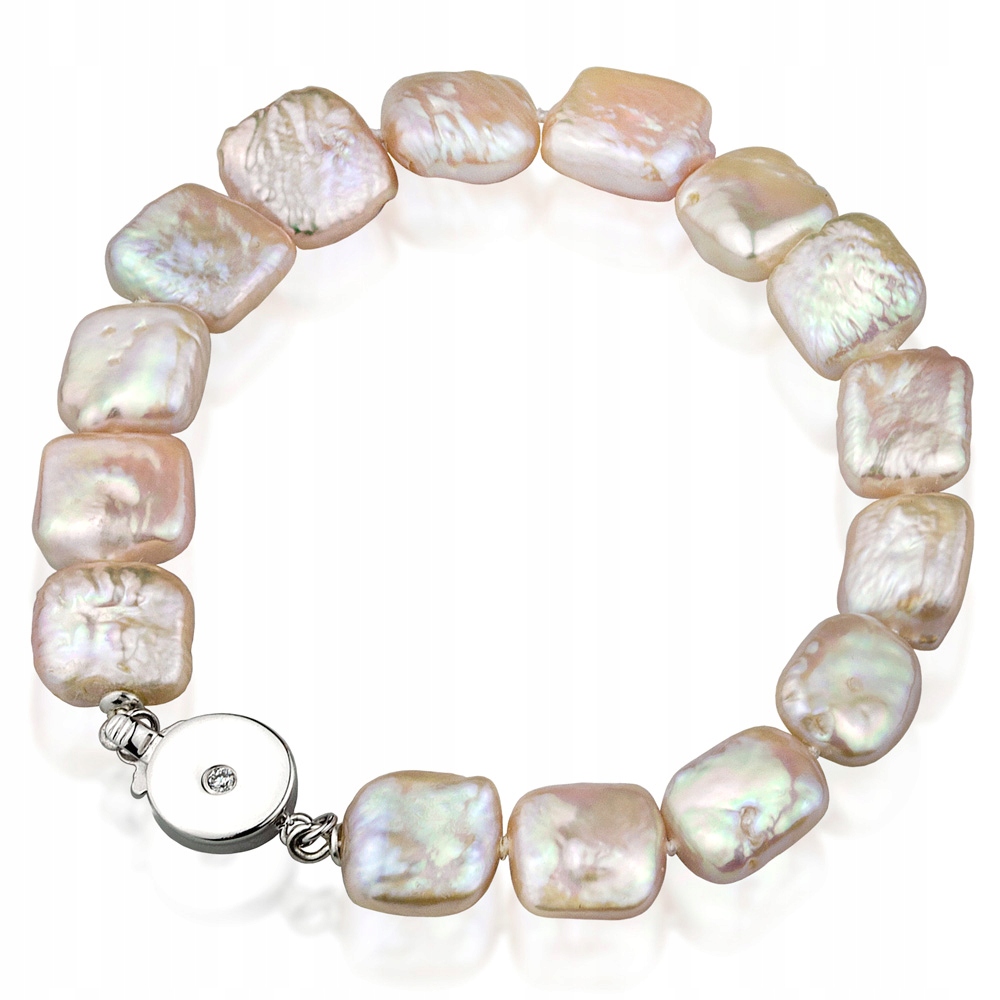 Výjimečný Stříbrný Náramek S Pravými Perlami