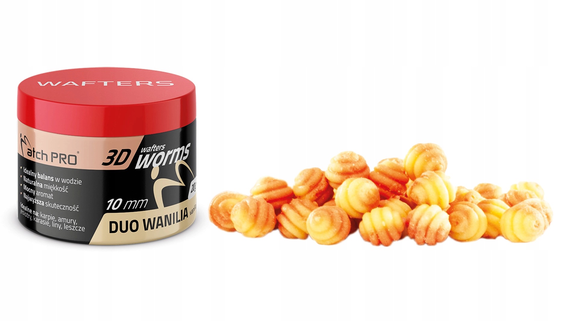 3D Worms Wafters Duo Vanille 10mm 20g MatchPro