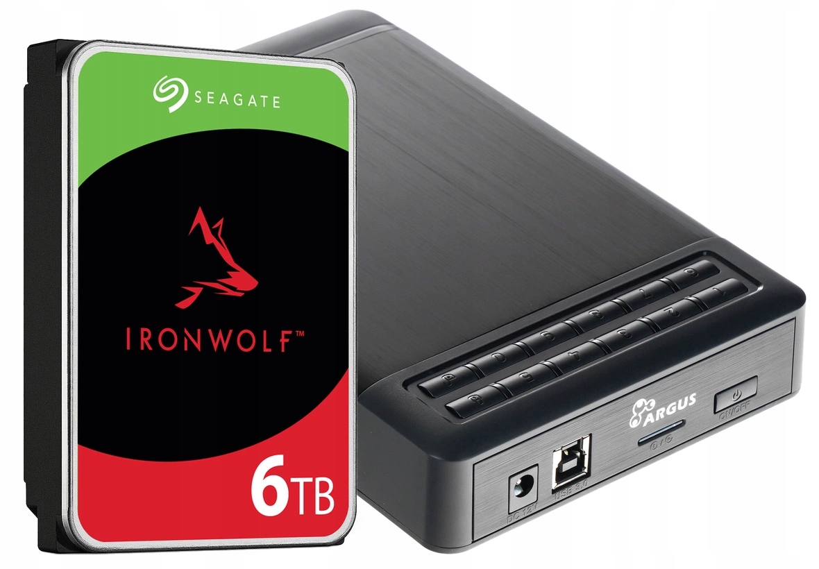 Šifrovaný prenosný disk 6TB Argus GD-35LK01 Usb 3.0 256-bit Aes Heslo