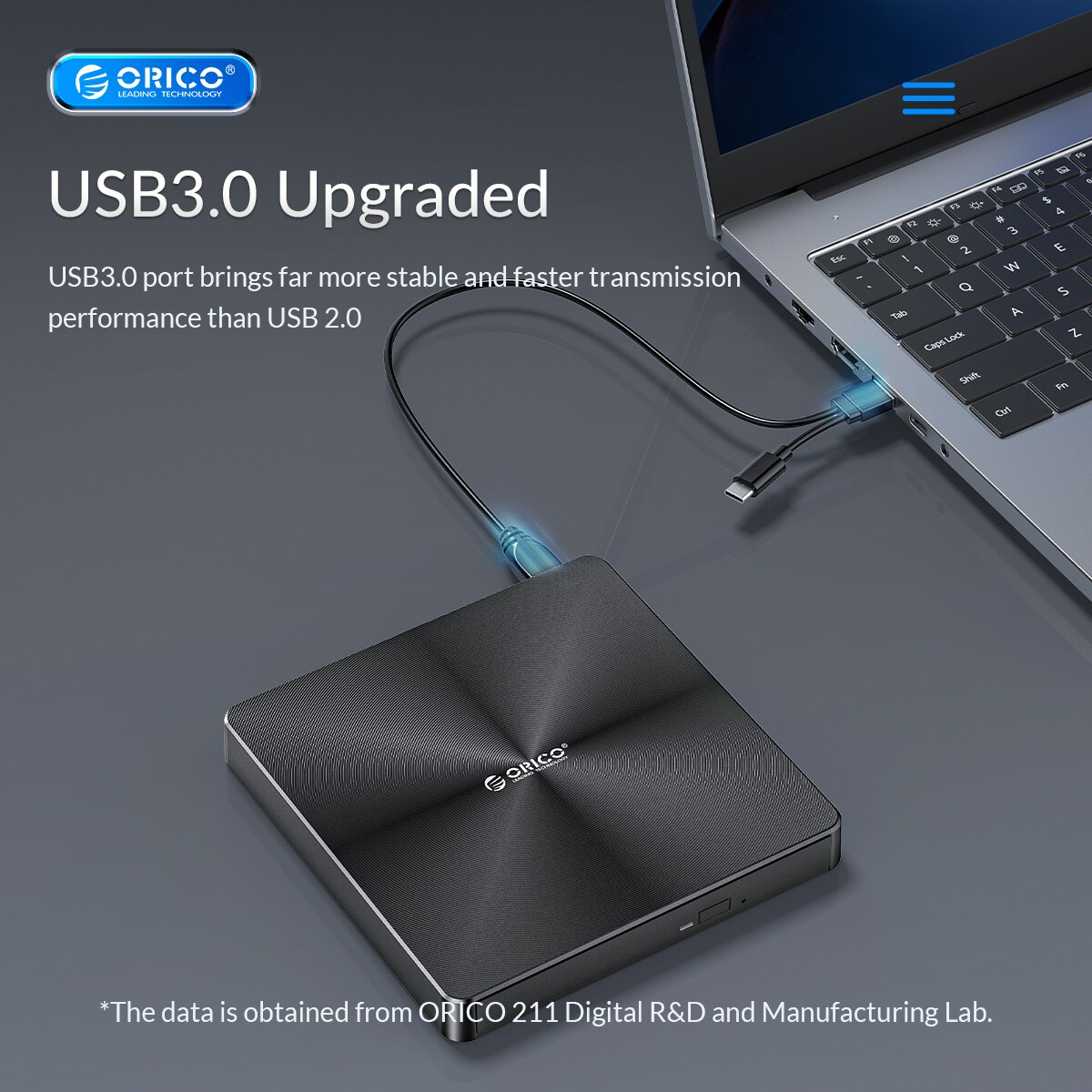 USB3. 0 тонкий внешний оптический привод портативный EAN (GTIN) 8150223987496