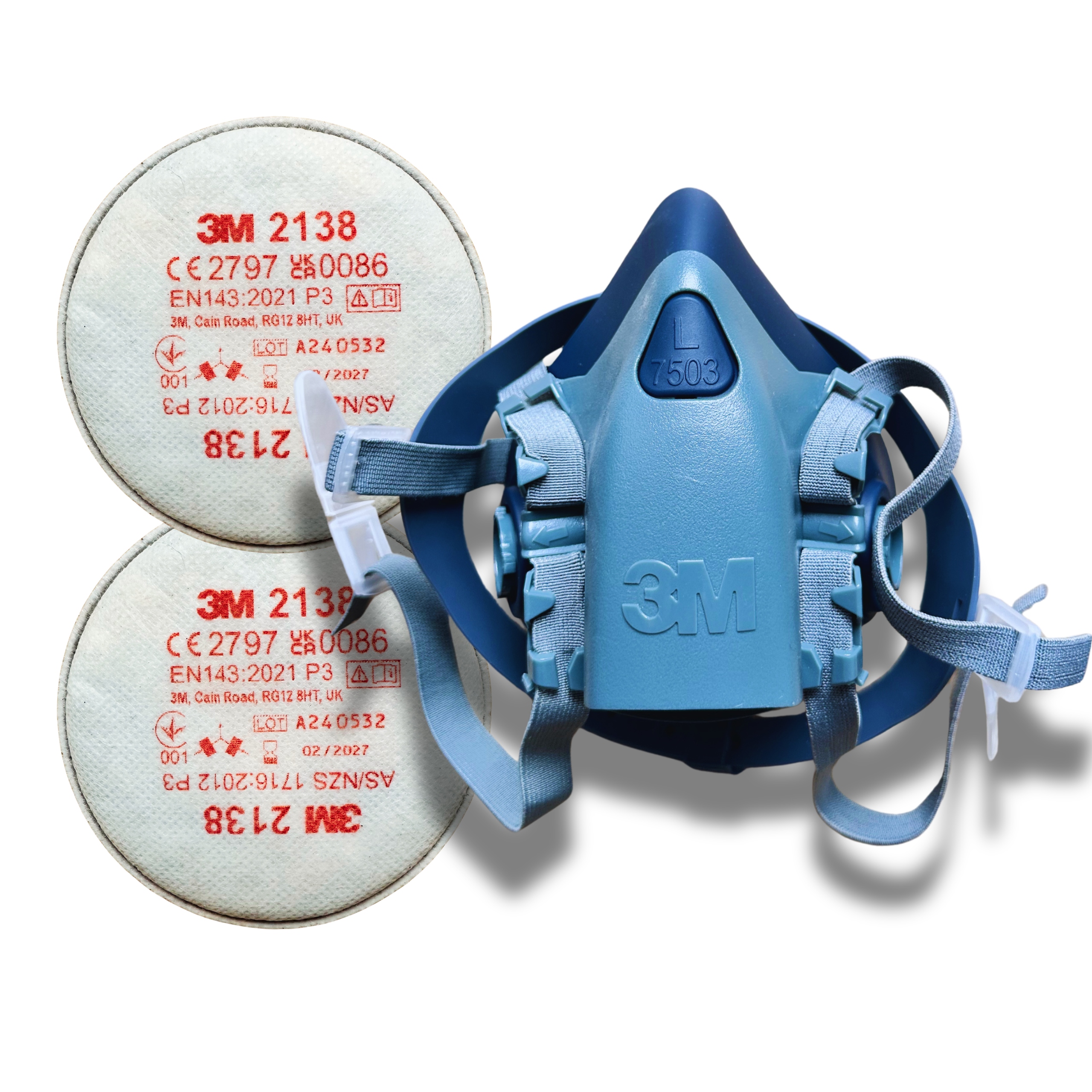 Maska 3M 7503 L Filtry 2138 P3 R Profesjonalny Zestaw Lakiernia Przemysł
