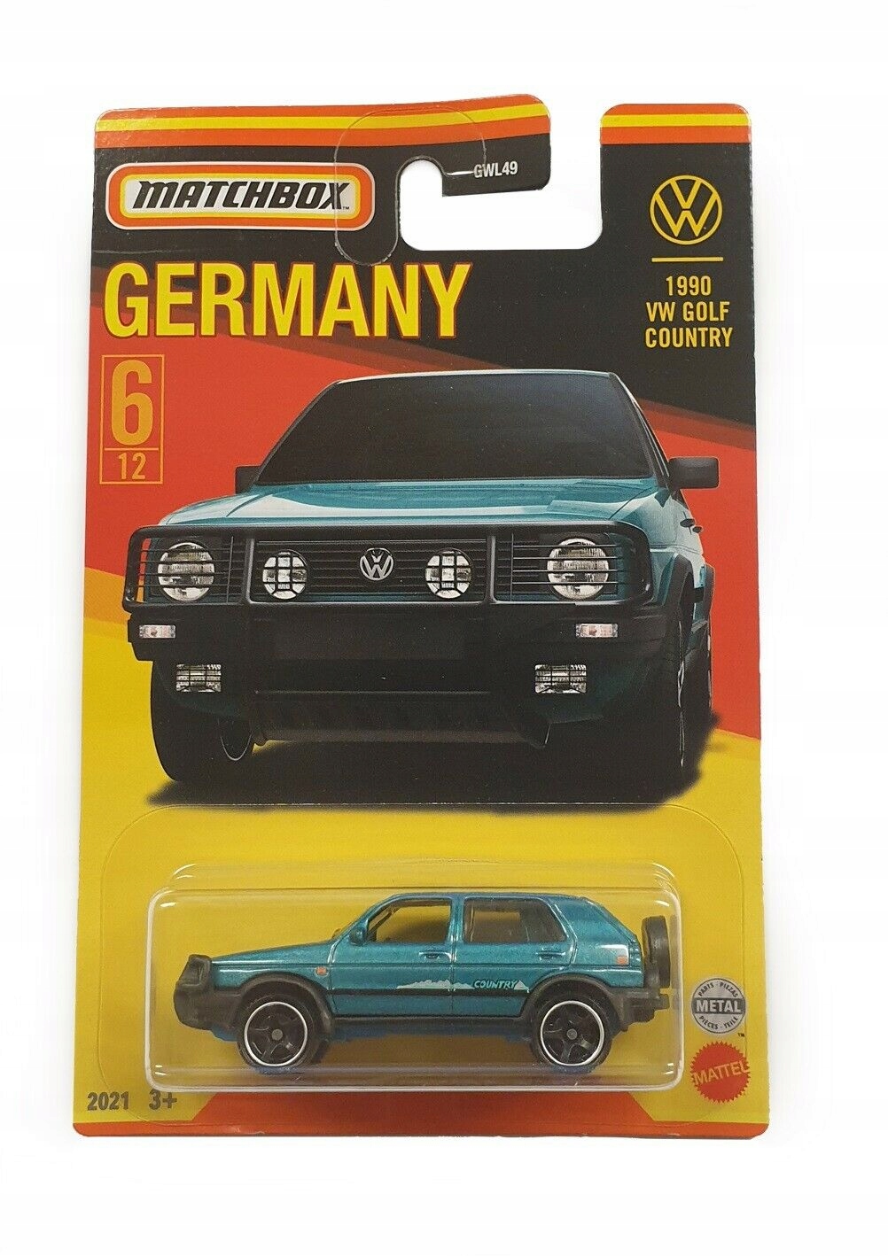 

Matchbox Samochodzik 1990 Vw Golf Country GWL59