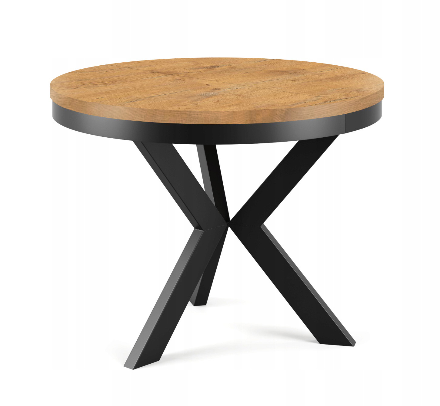 Okrągły stół NORDIC 100/140 rozkładany LOFT metal Kolekcja dekorimeble.pl