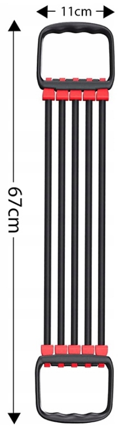 WYTRZYMAŁY EKSPANDER DO ĆWICZEŃ 5 GUM OPOROWYCH REGULOWANY NACIĄG Marka bez marki