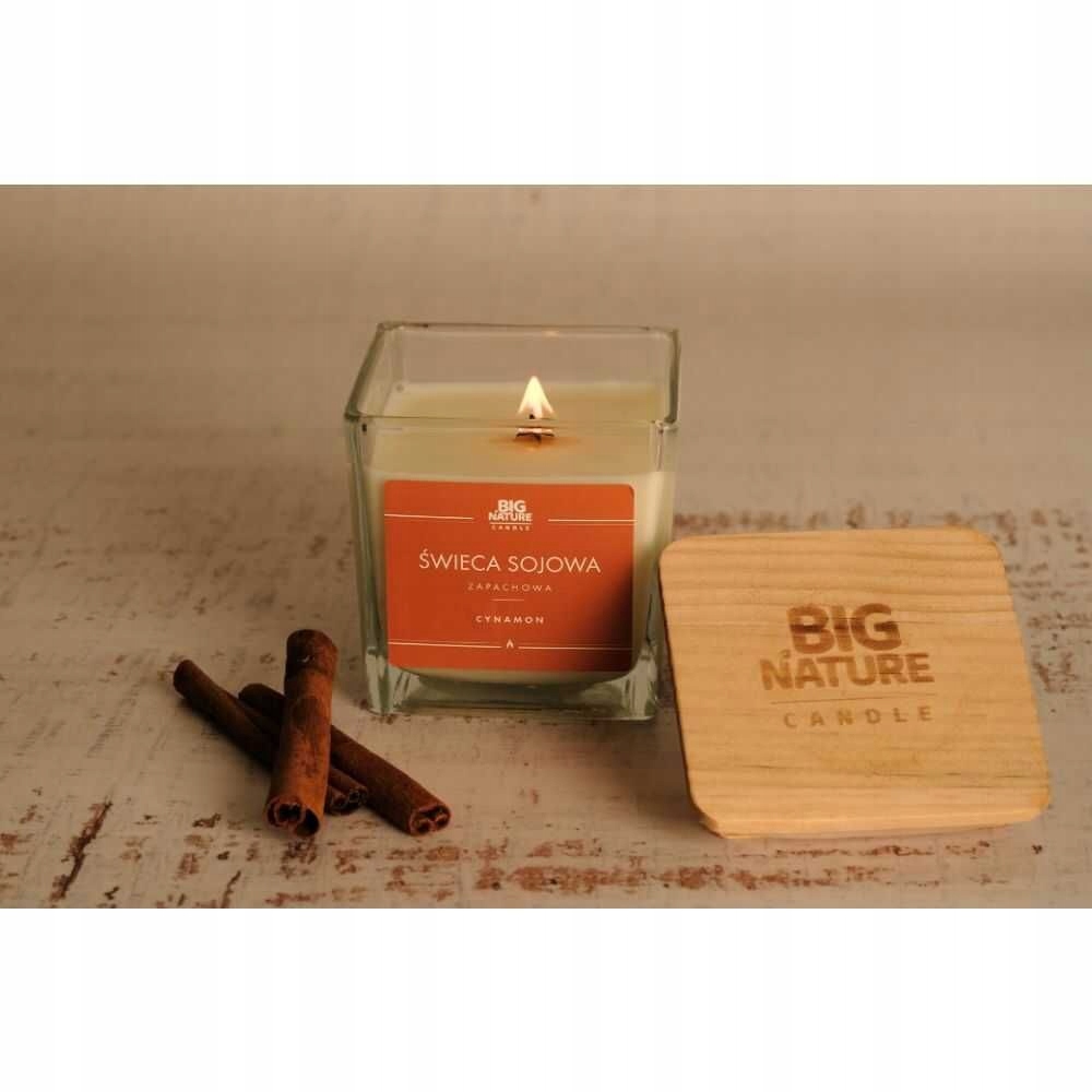 Świeca sojowa o zapachu CYNAMON 205g - BIG NATURE CANDLE — 4