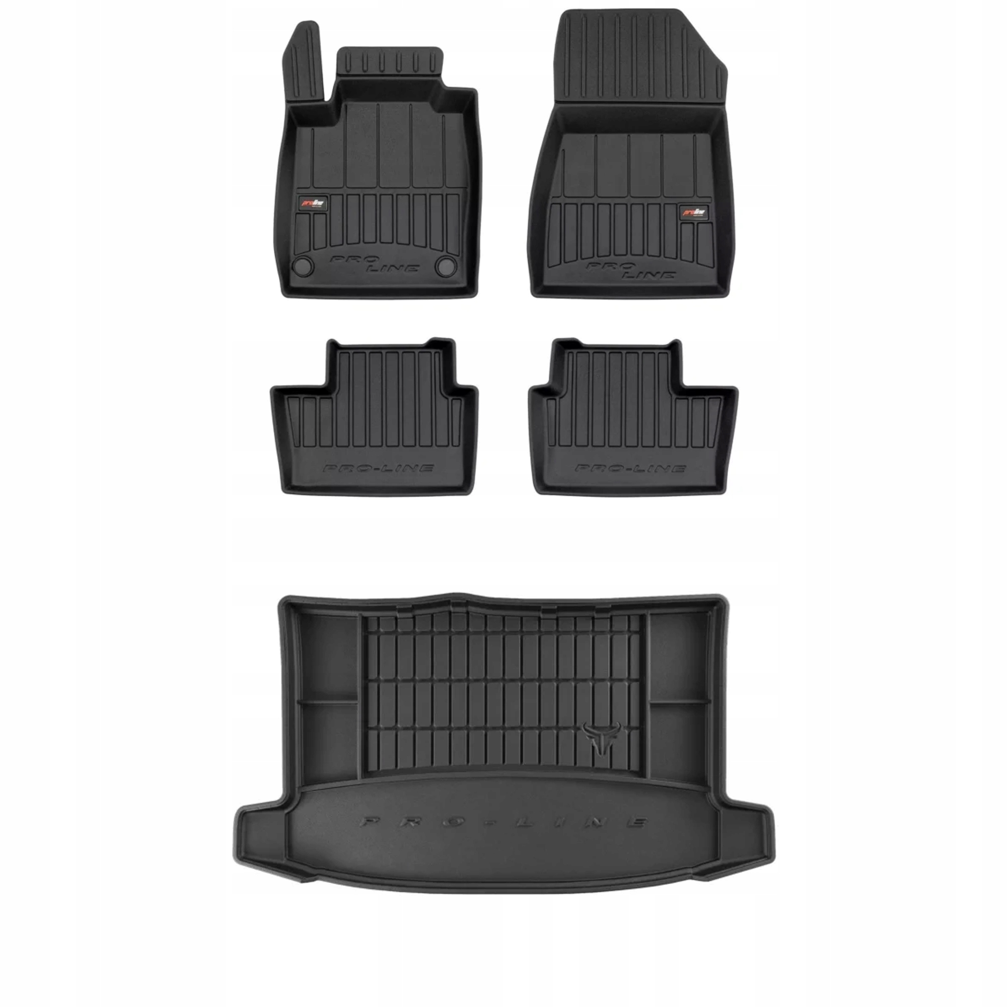 Gumová sada 3D koberčekov a rohoží Nissan Juke II od roku 2019, horná podlaha, batožina