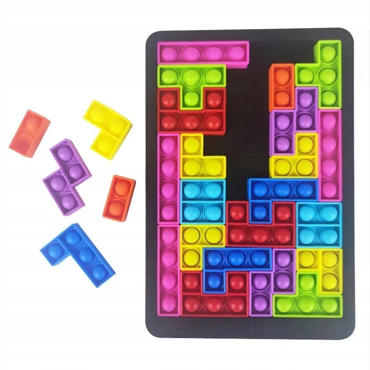 ZABAWKA BĄBELKI TETRIS POP IT UKŁADANKA PUZZLE 3W1 Kod producenta Prezenty dla dzieci