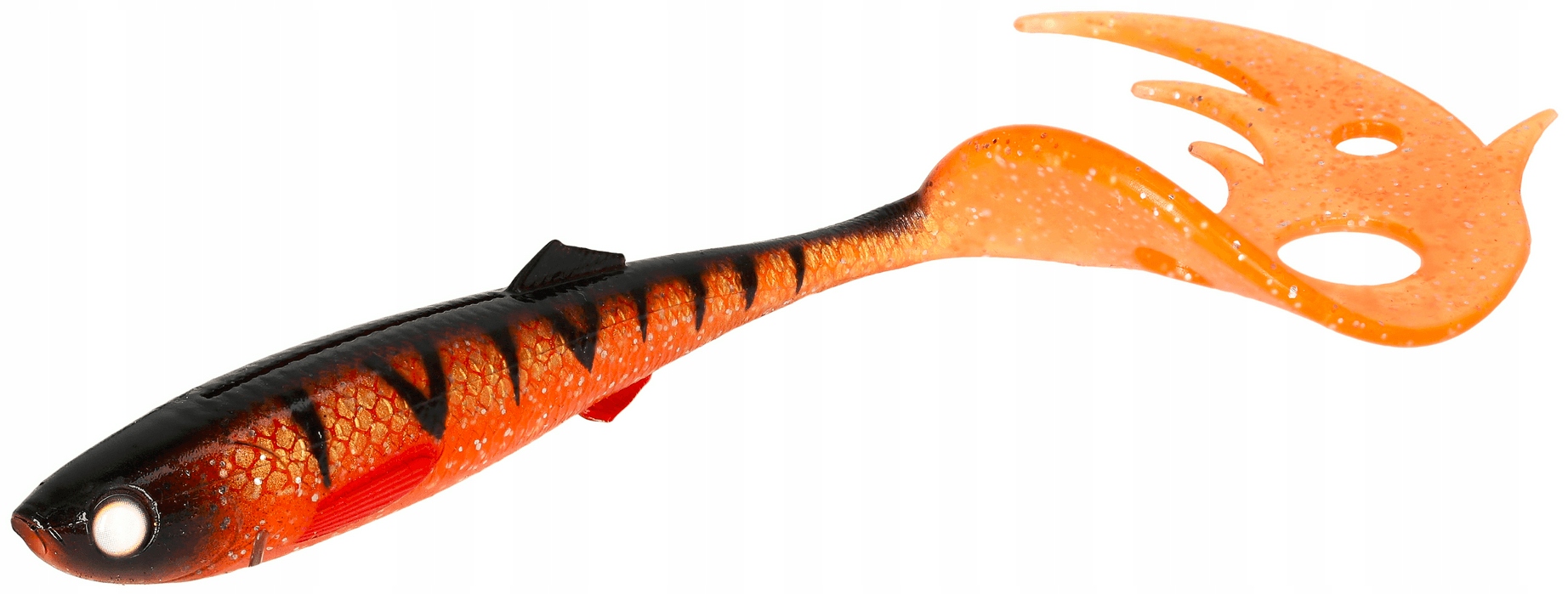 Guma na Szczupaka Mikado Sicario Pike Tail 14cm Orange Perch