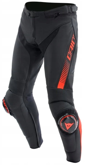 Dainese Speed Black Red Motocyklové Kožené Pánske Nohavice