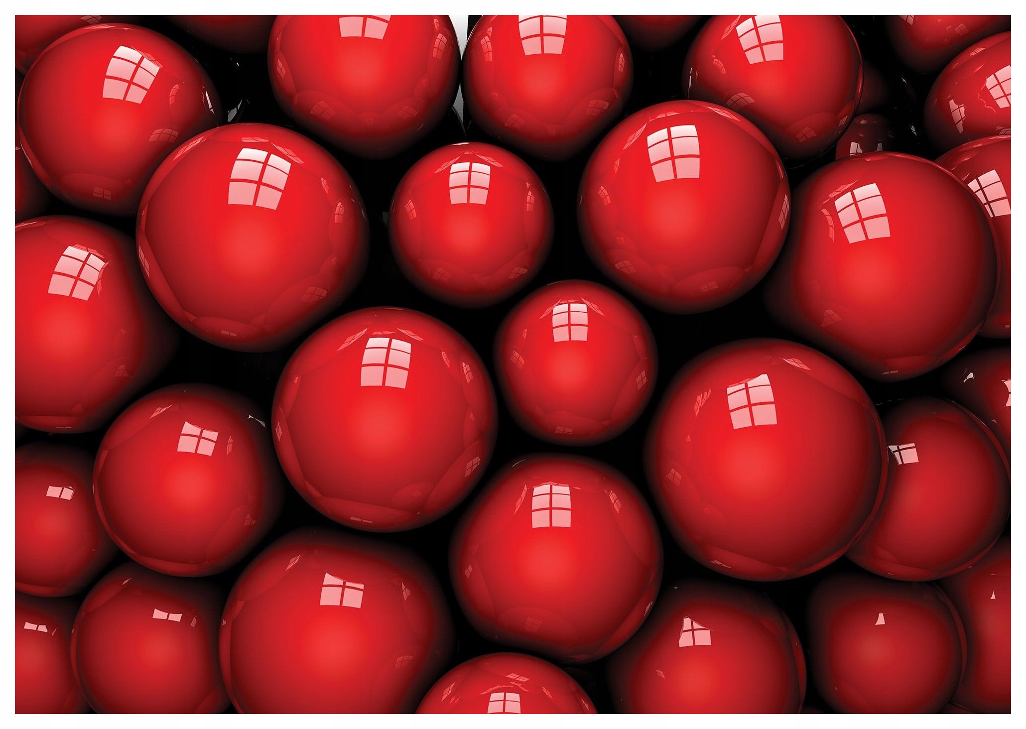 Fototapeta Červené sféry abstrakce lesk perspektiva 368x254 lepidlo