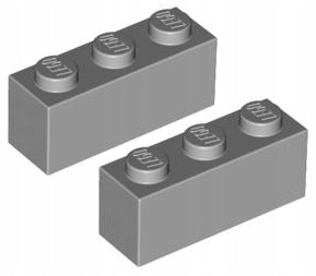 

Lego Klocek 1x3 Jasno Szary (3622/4211428) x2