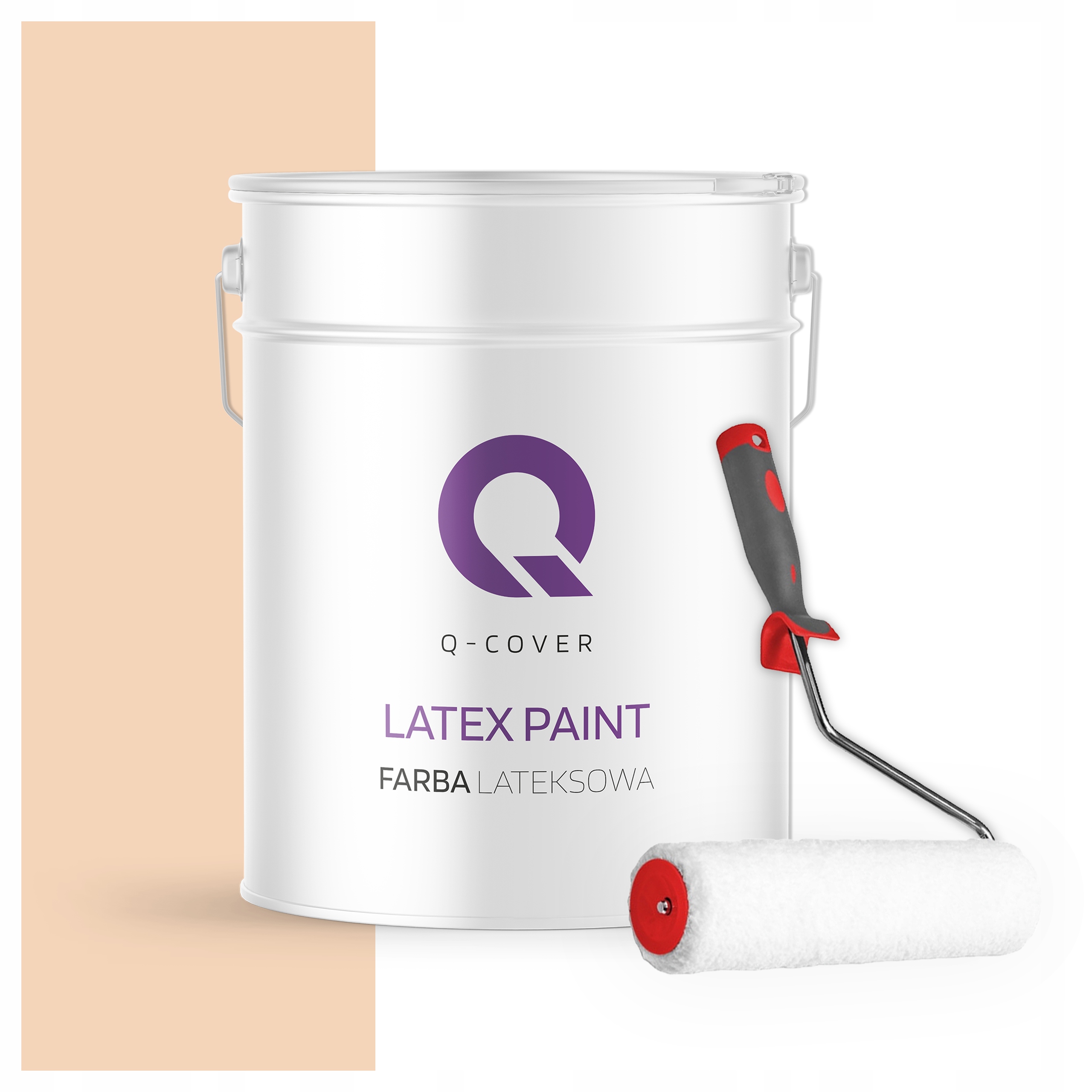 Latexová farba na steny stropov Hlboká matná 10L Broskyňová svetlá valček