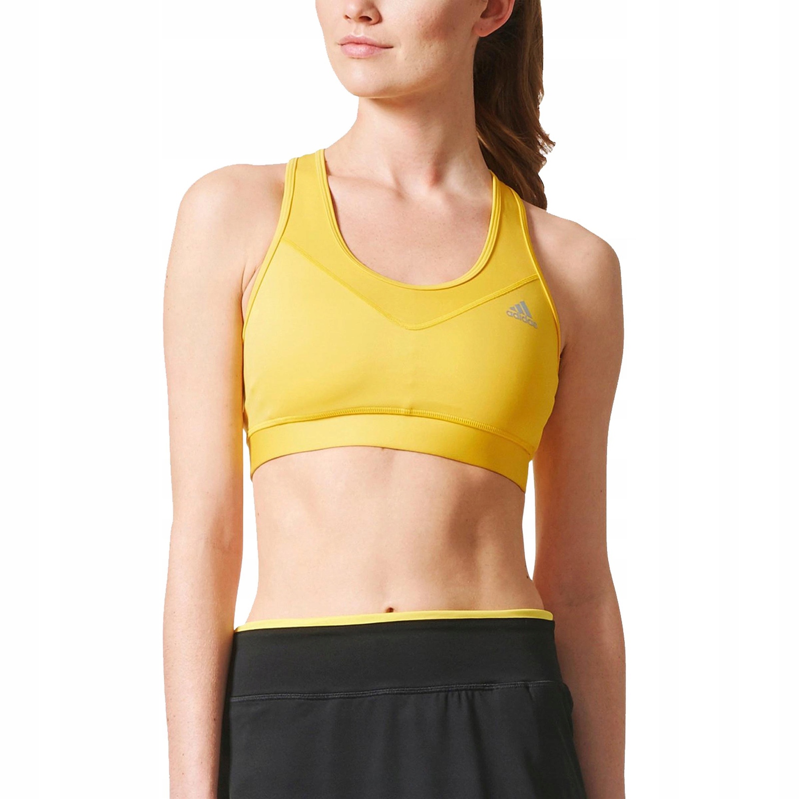 Adidas BQ0842 Stanik Sportowy Treningowy Fitness Top Żółty