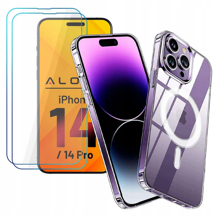 

Etui Do Iphone 14 Pro Clear Do Magsafe 2x Szkło