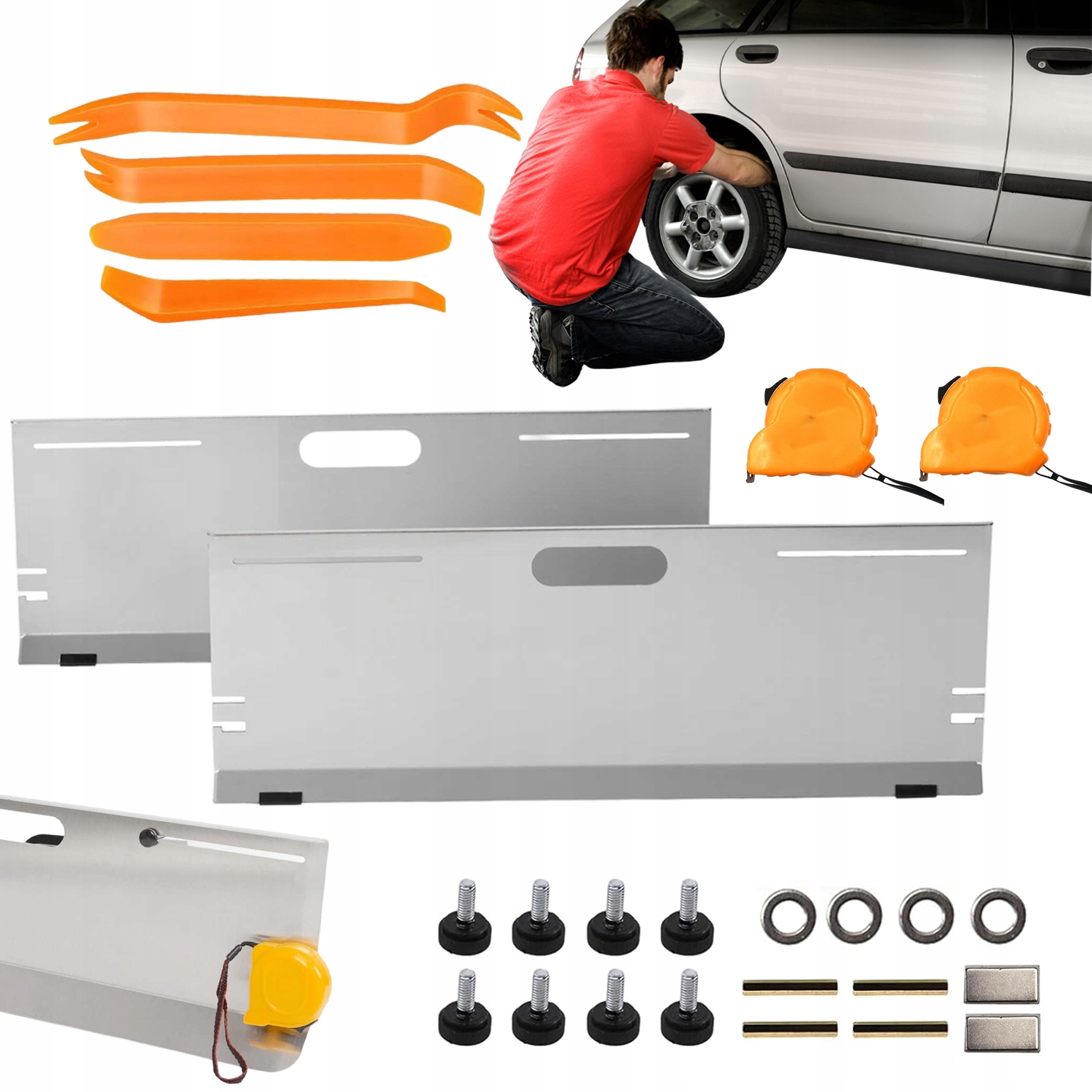 Desky Pro Přesné Nastavení Kol Z Z Nerezové Oceli S Měřicí Páskou