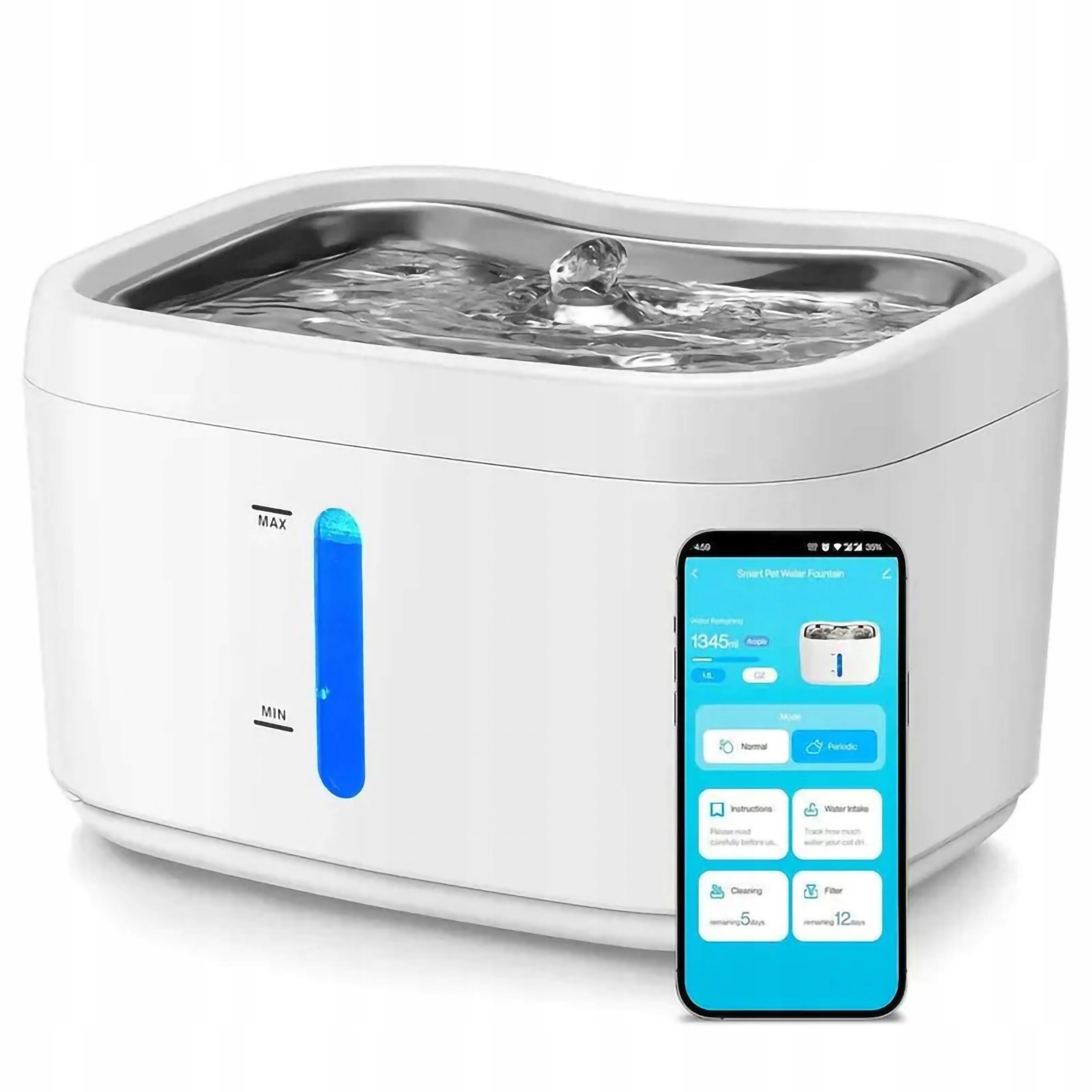 Levně Inteligentní Zařízení S Led Senzorem Vody 2,5 L A Aplikací Fontána Smart